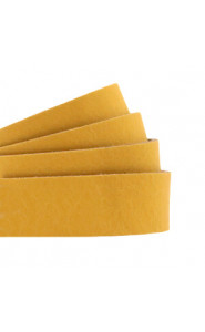 DQ leather flat 20mm Ochre yellow